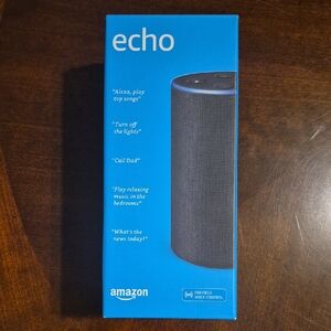 Amazon Echo Voice-Controlled Speaker in Blue and Black